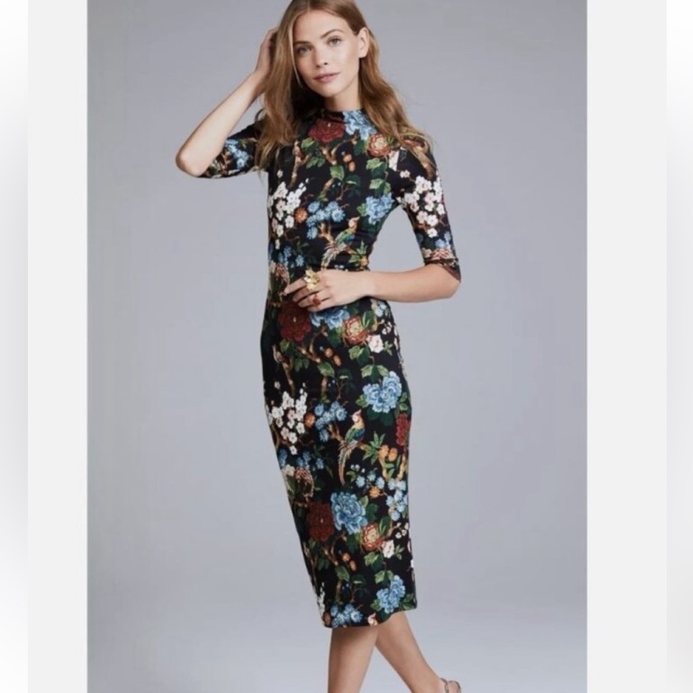 Alice @ Olivia floral body hugging dress